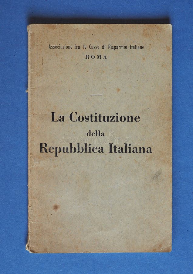 Physical copy of the Italian Constitution